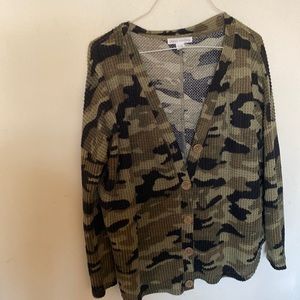 Army button up Cardigan
